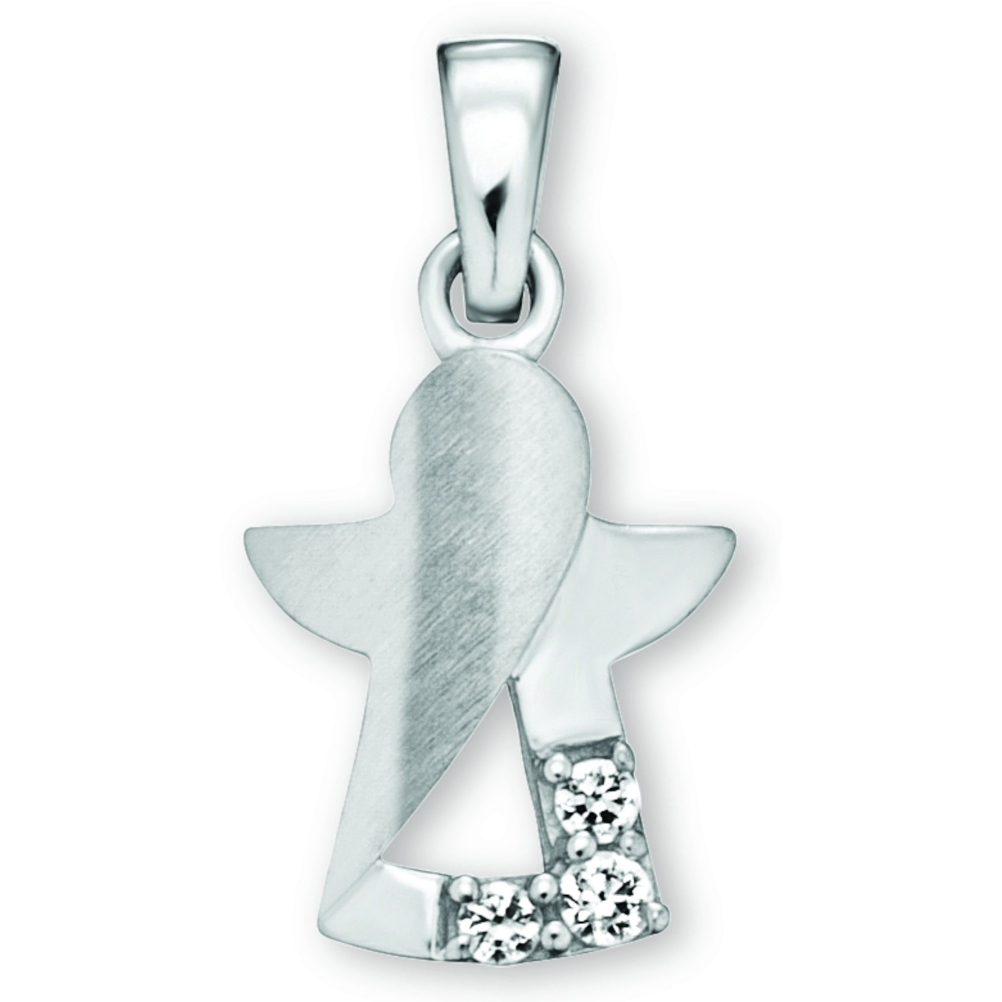 Zirkonia Engel Anhänger aus 925er Silber von ONE ELEMENT – Bild 1