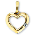 Herz-Anhänger aus 333er Gelbgold mit Zirkonia von ONE ELEMENT