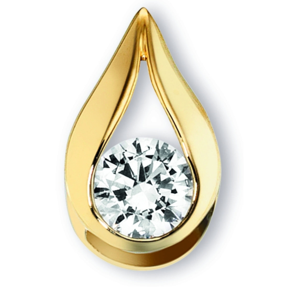 Zirkonia Anhänger aus 333er Gelbgold von ONE ELEMENT – Bild 1