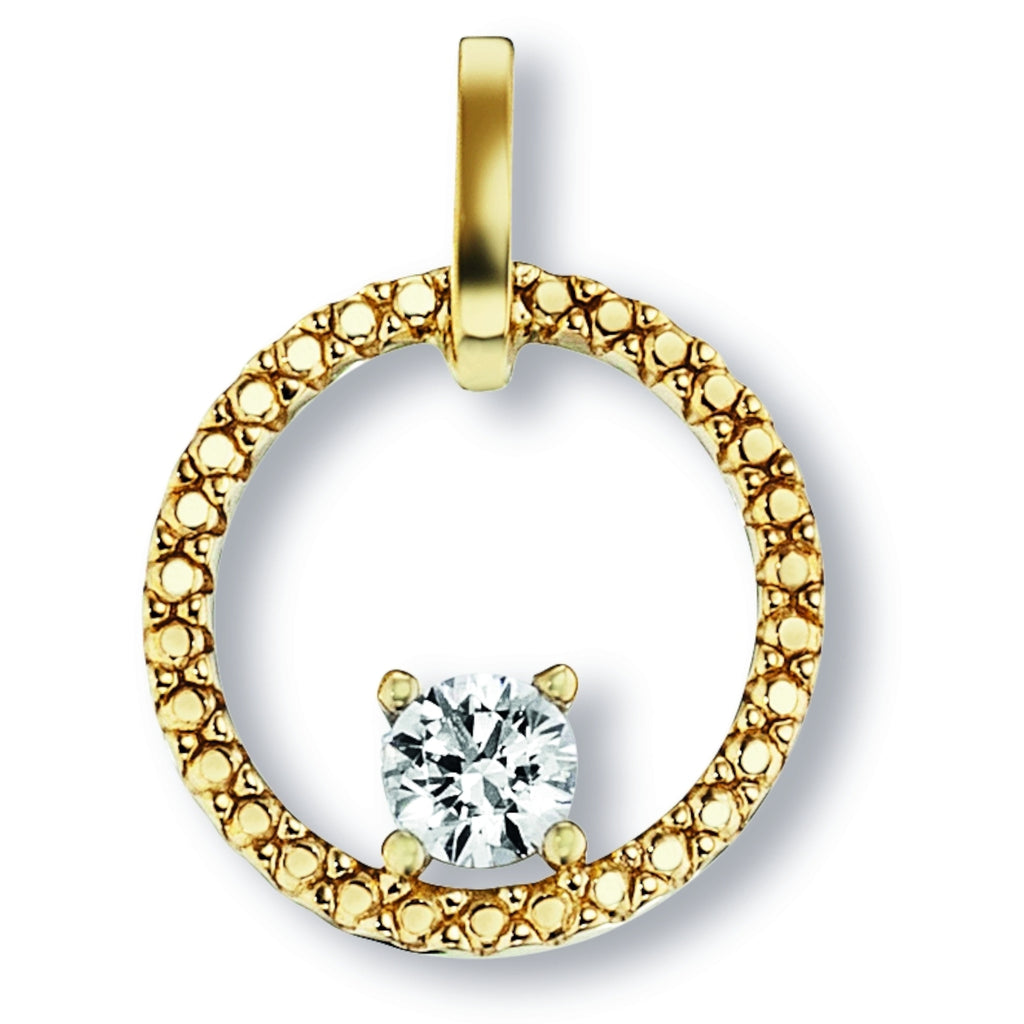 Zirkonia Anhänger aus 333er Gelbgold von ONE ELEMENT – Bild 1