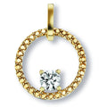 Zirkonia Anhänger aus 333er Gelbgold von ONE ELEMENT – Bild 1