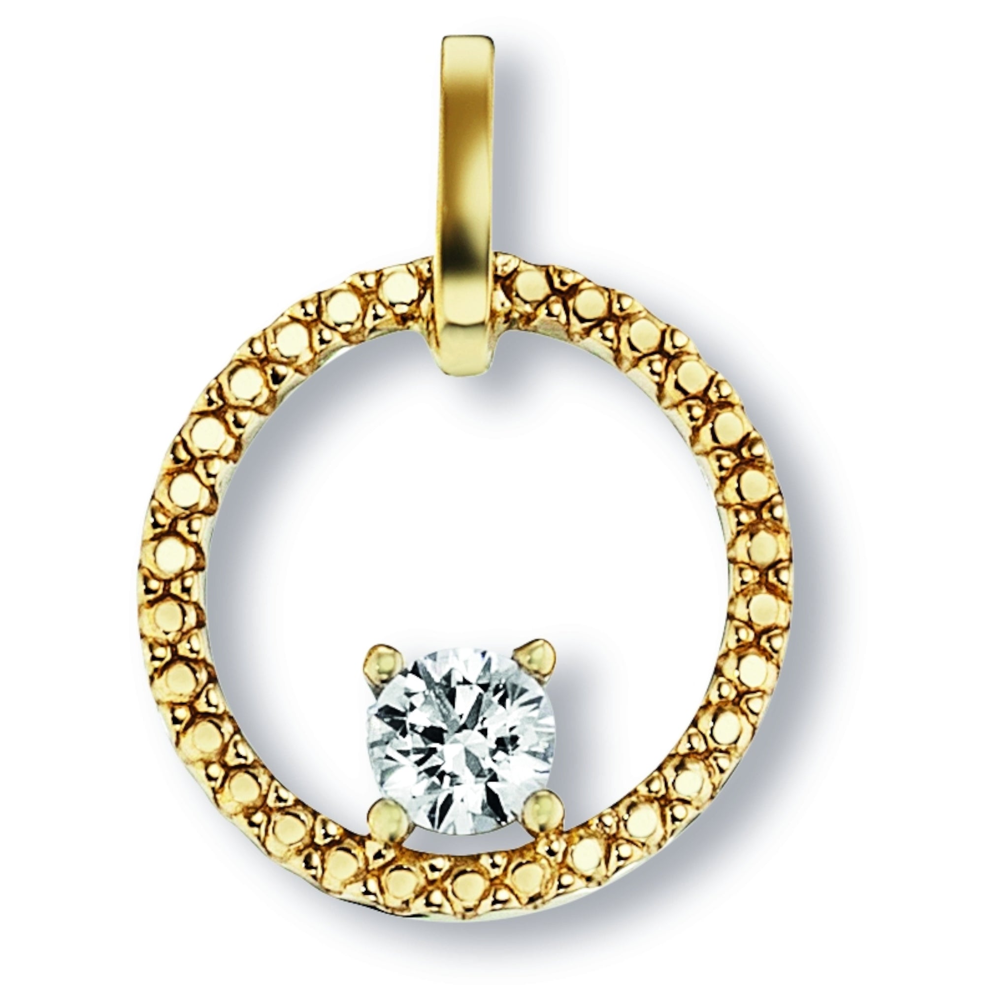 Zirkonia Anhänger aus 333er Gelbgold von ONE ELEMENT – Bild 1