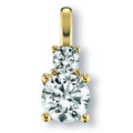 Zirkonia Anhänger aus 333er Gelbgold von ONE ELEMENT – Bild 1