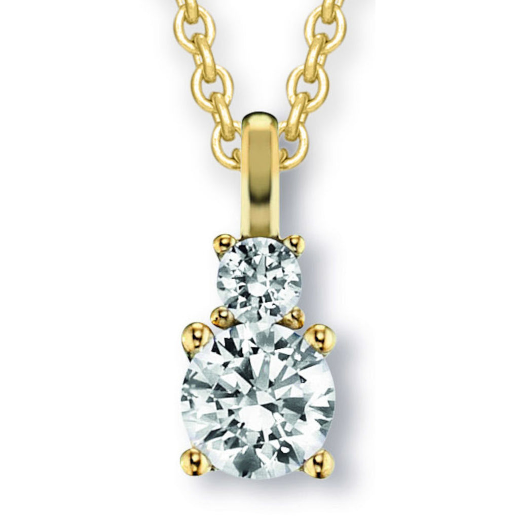 Zirkonia Anhänger aus 333er Gelbgold von ONE ELEMENT – Bild 2