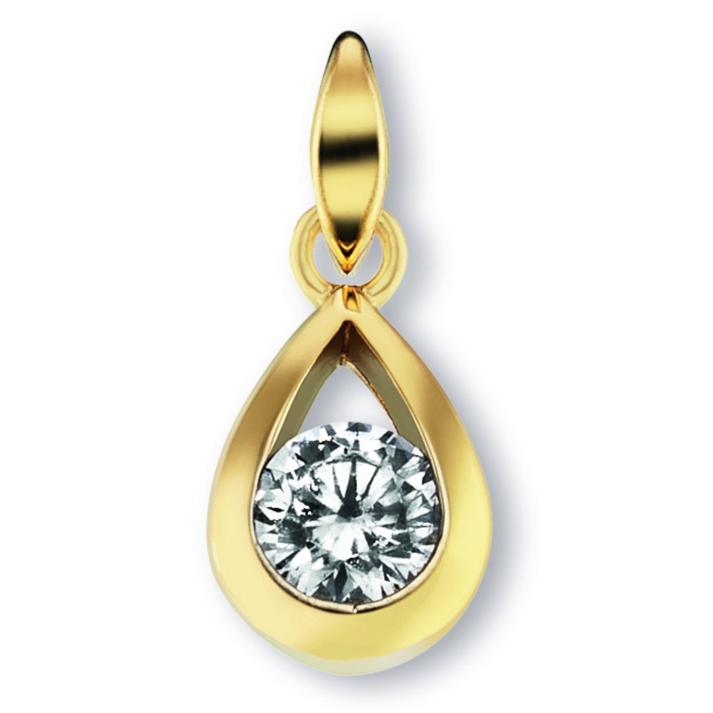 Zirkonia Anhänger aus 333er Gelbgold von ONE ELEMENT – Bild 1