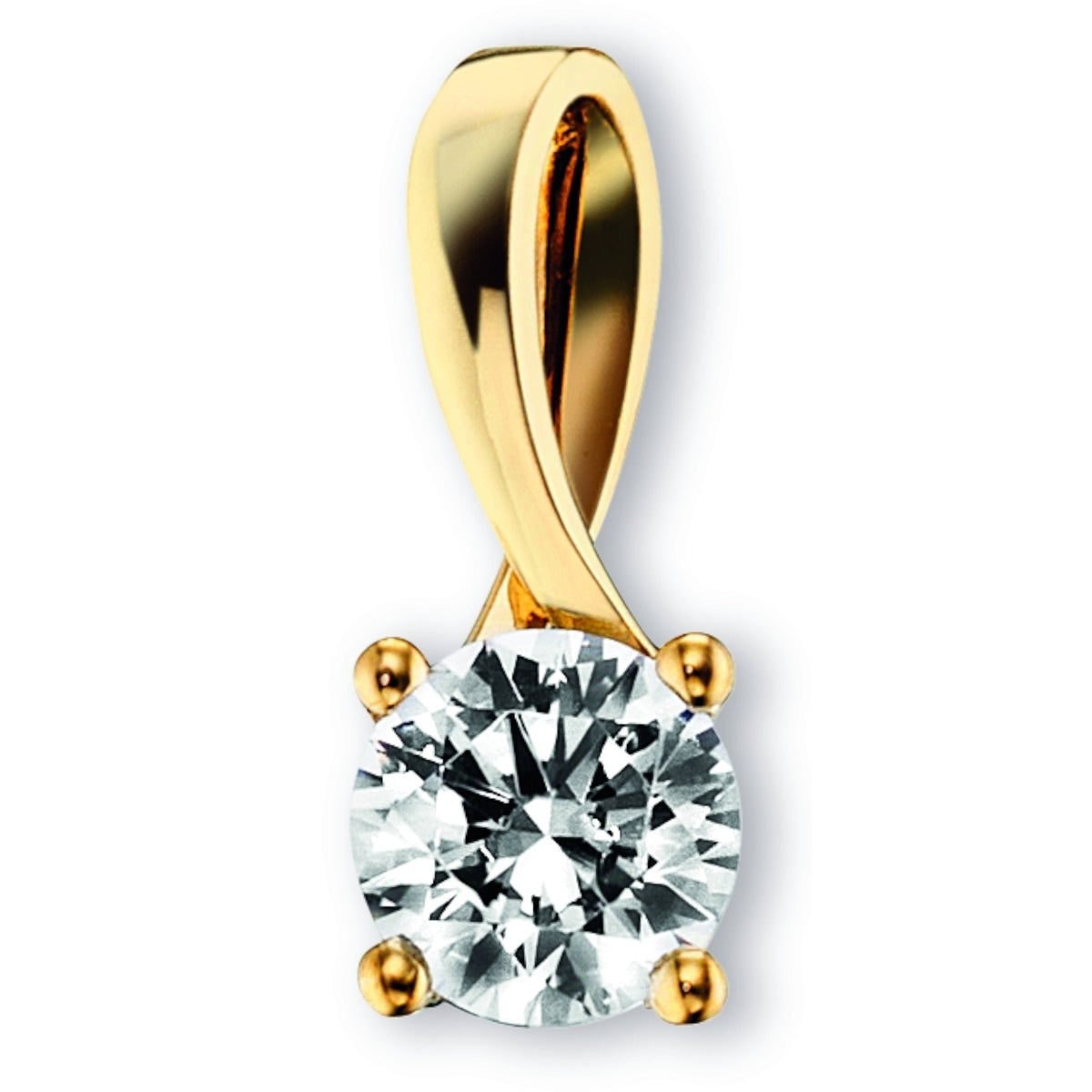 Zirkonia Anhänger aus 333er Gelbgold von ONE ELEMENT – Bild 1