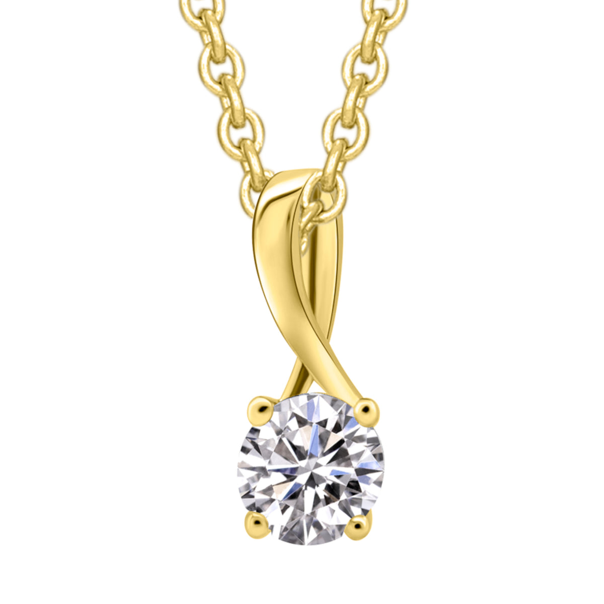 Zirkonia Anhänger aus 333er Gelbgold von ONE ELEMENT – Bild 2