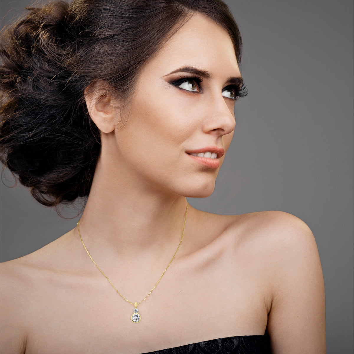 Zirkonia Anhänger aus 333er Gelbgold von ONE ELEMENT – Bild 3
