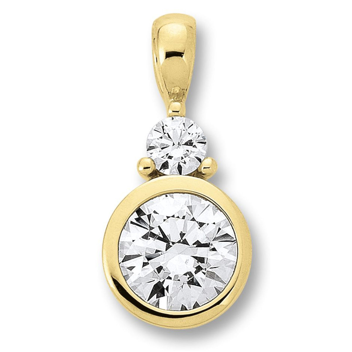 Zirkonia Anhänger aus 333er Gelbgold von ONE ELEMENT – Bild 1