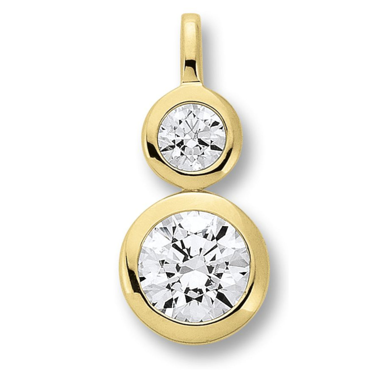 Zirkonia Anhänger aus 333er Gelbgold von ONE ELEMENT – Bild 1