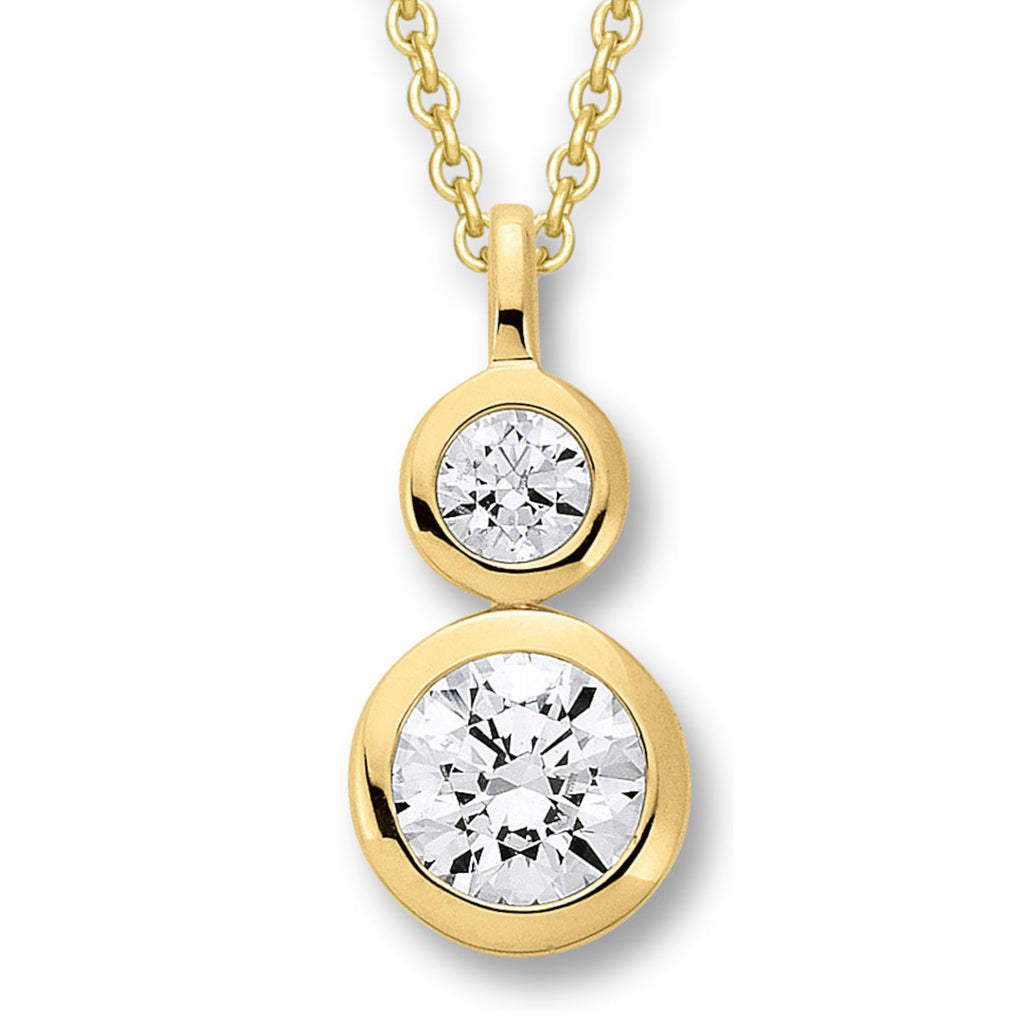 Zirkonia Anhänger aus 333er Gelbgold von ONE ELEMENT – Bild 2