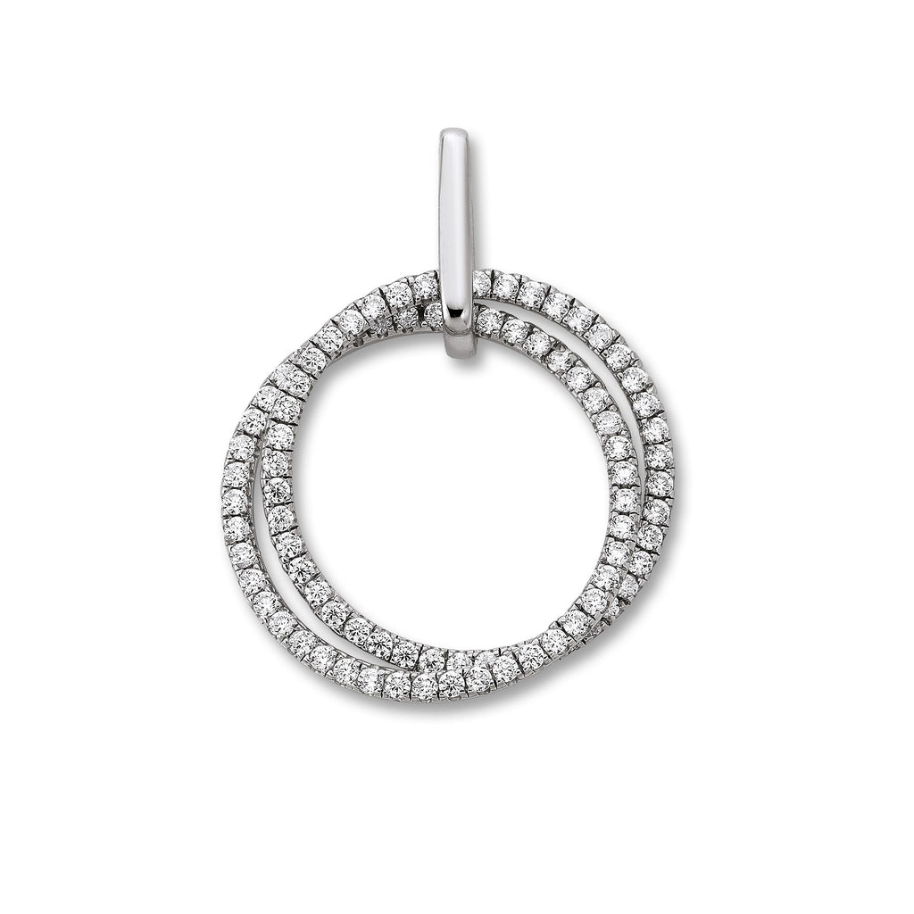 Zirkonia Kreis Anhänger aus 925er Silber von ONE ELEMENT – Bild 1