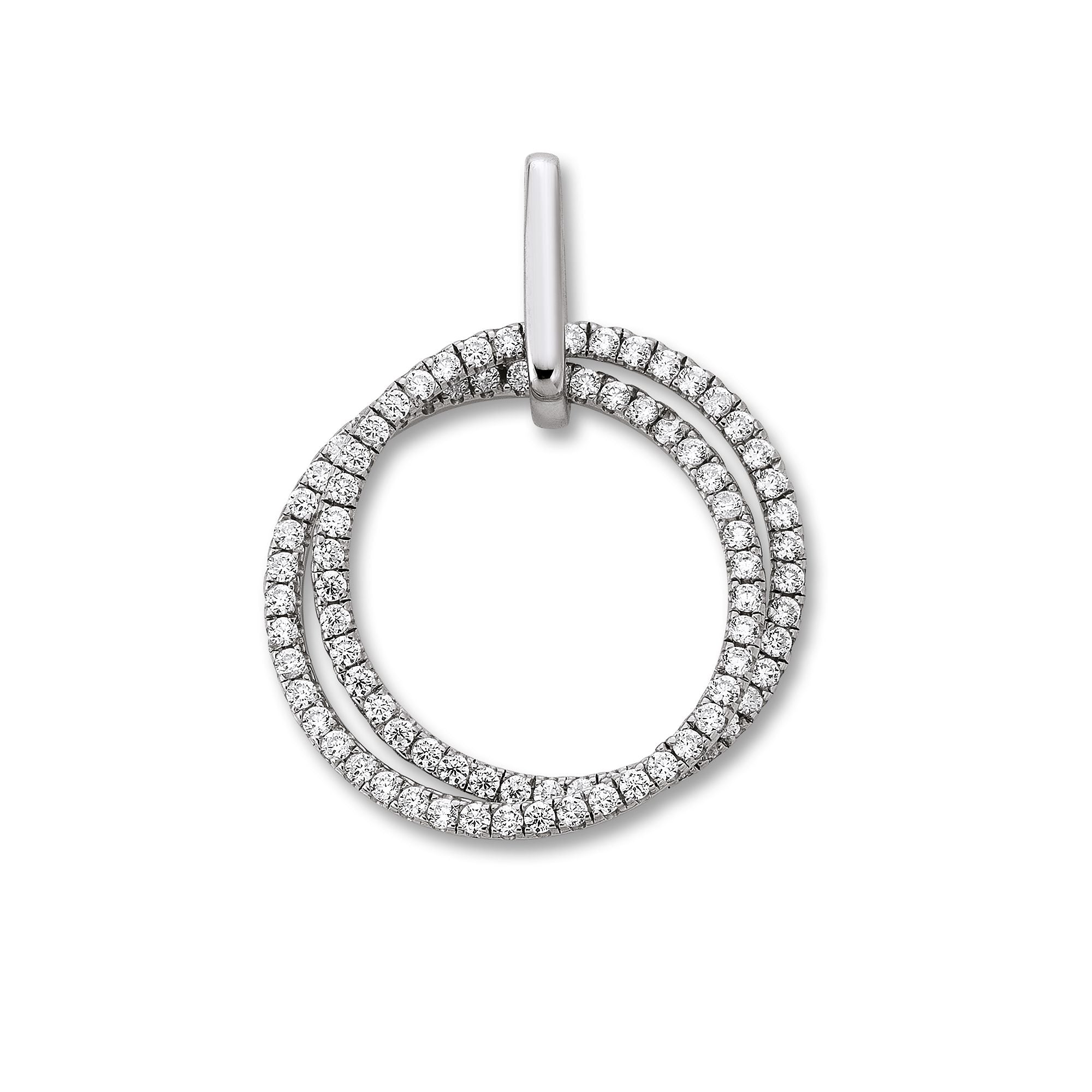 Zirkonia Kreis Anhänger aus 925er Silber von ONE ELEMENT – Bild 1