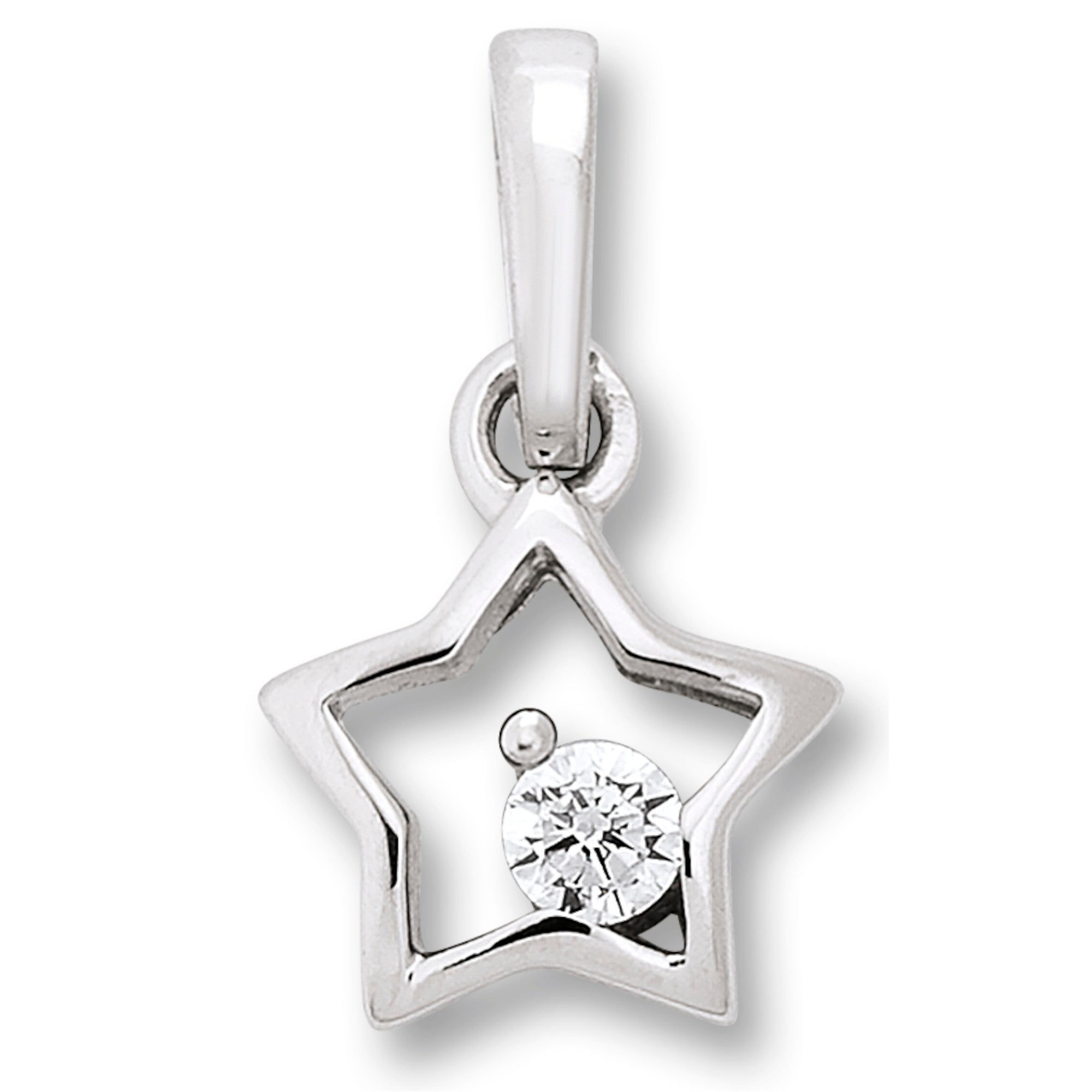 Zirkonia Stern Anhänger aus 925er Silber von ONE ELEMENT – Bild 1