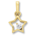Zirkonia Stern Anhänger aus 333er Gelbgold von ONE ELEMENT – Bild 1