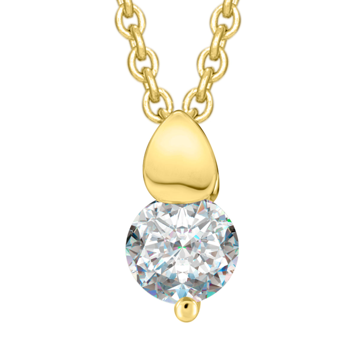 Zirkonia Anhänger aus 333er Gelbgold von ONE ELEMENT – Bild 2