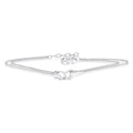 Schmetterling-Armband aus 925er Silber mit Rundankerkette, 17 cm von ONE ELEMENT