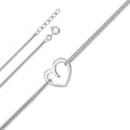 Herz-Armband aus 925er Silber mit Rundankerkette, 17 cm von ONE ELEMENT