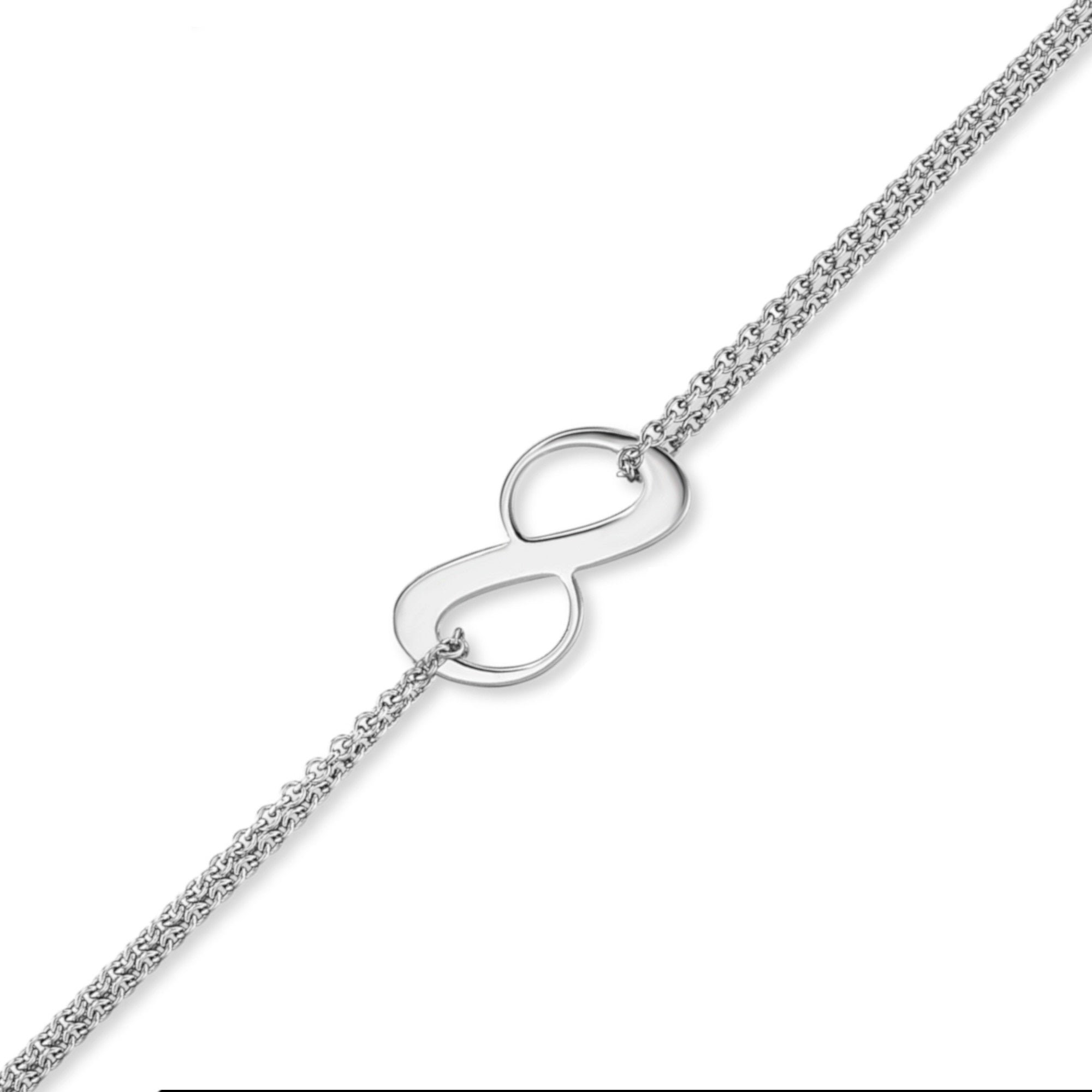 Infinity Armband Rundankerkette aus 925er Silber 17 cm Ø 1,1 mm von ONE ELEMENT – Bild 1