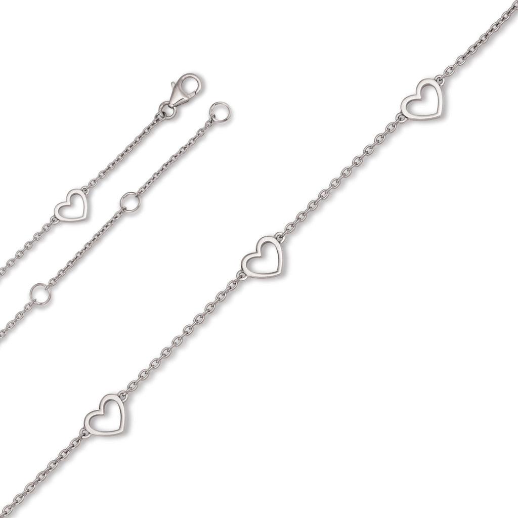 Herz Armband aus 925er Silber 19 cm von ONE ELEMENT – Bild 1