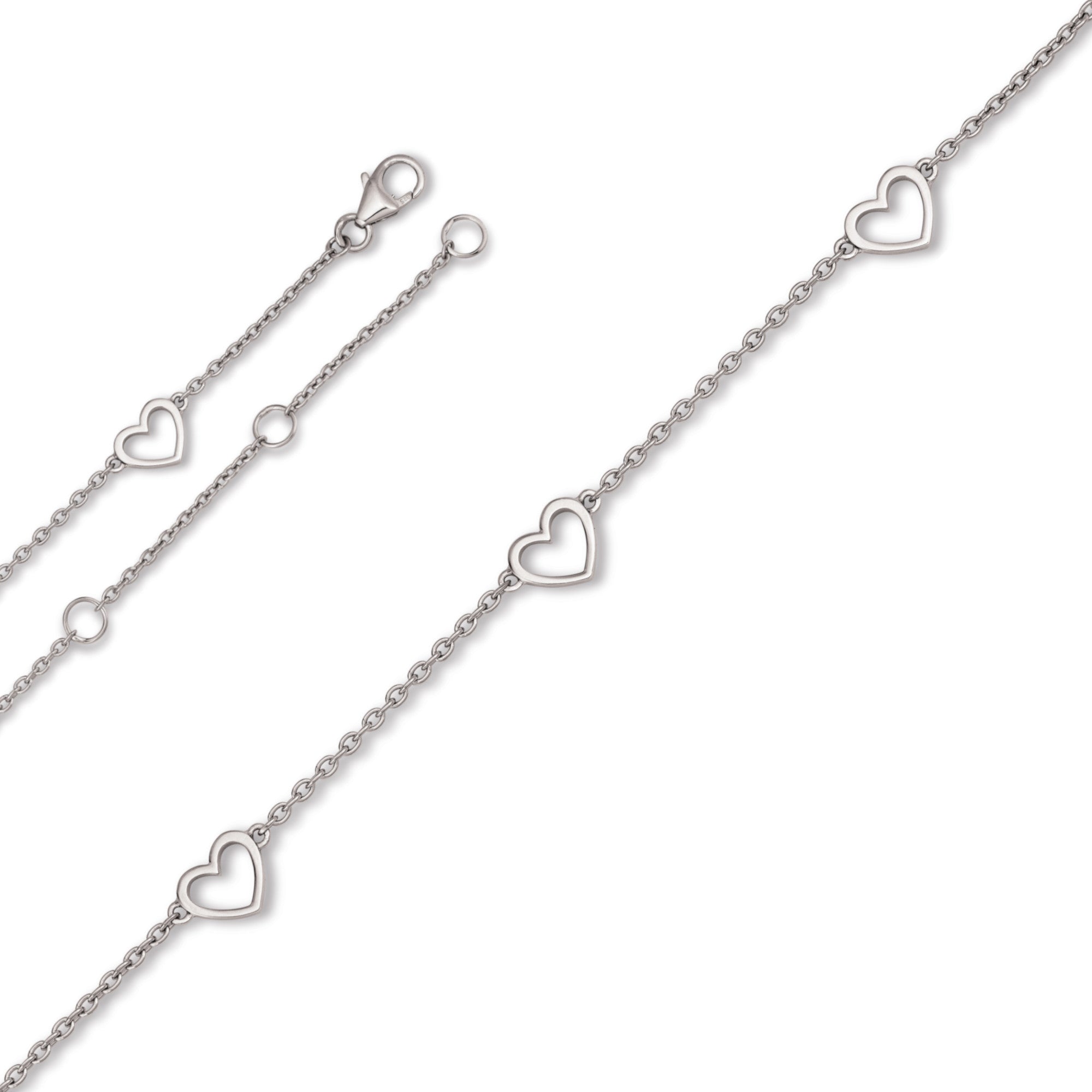 Herz Armband aus 925er Silber 19 cm von ONE ELEMENT – Bild 1