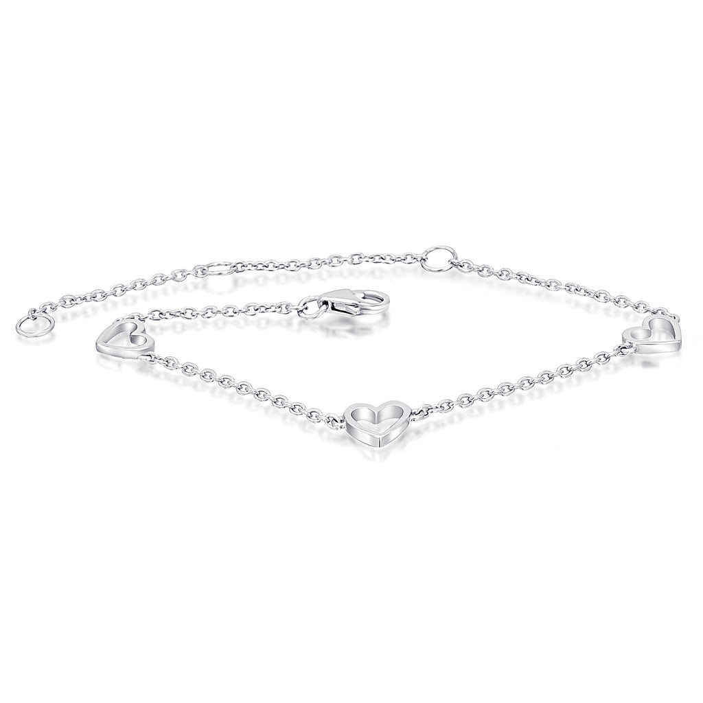 Herz Armband aus 925er Silber 19 cm von ONE ELEMENT – Bild 2