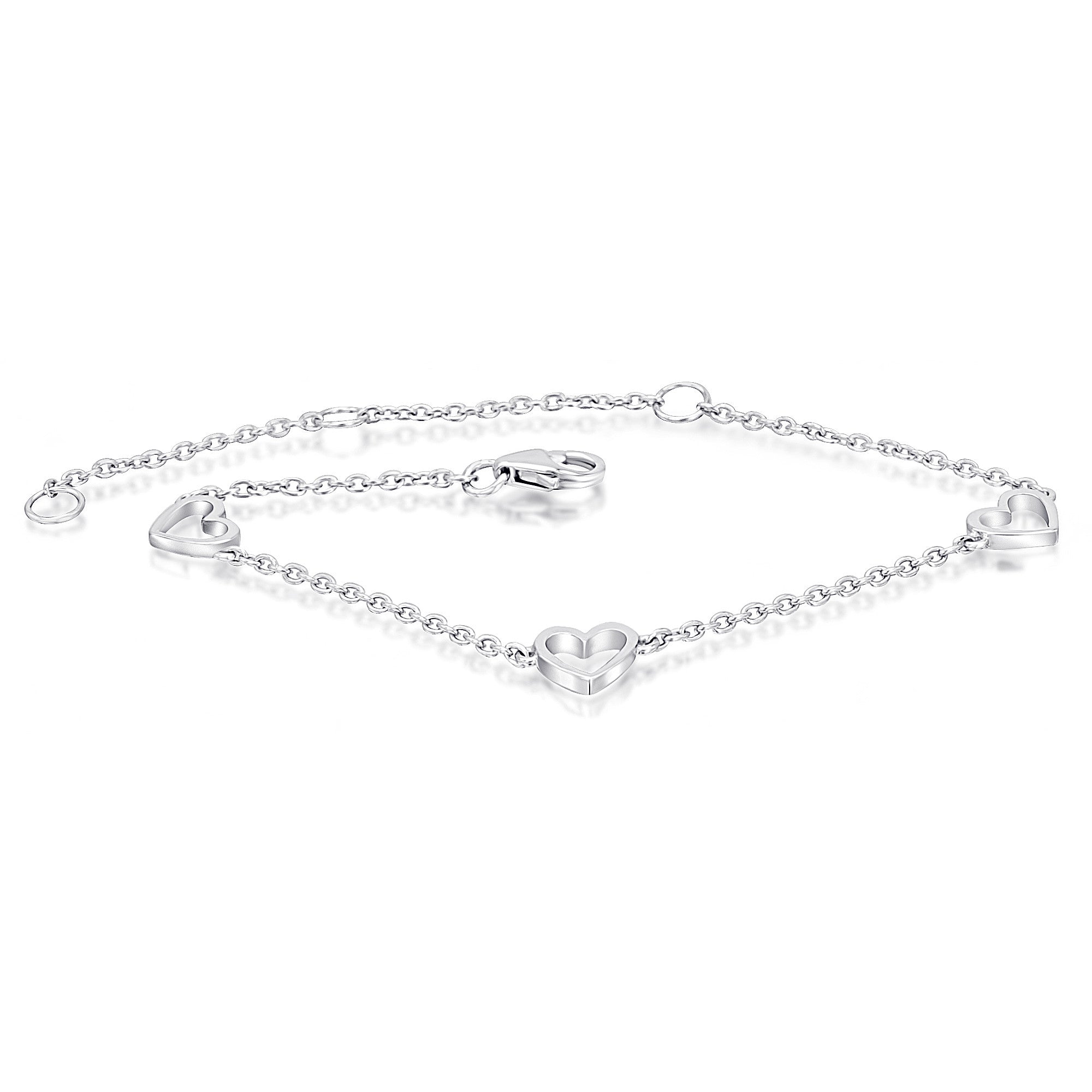 Herz Armband aus 925er Silber 19 cm von ONE ELEMENT – Bild 2