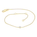 0,08 ct Diamant Brillant Armband Rundankerkette aus 585er Gelbgold 19 cm von ONE ELEMENT – Bild 1