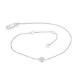 0,08 ct Diamant Brillant Armband Rundankerkette aus 585er Weißgold 19 cm von ONE ELEMENT – Bild 1