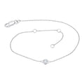 Armband aus 585er Weißgold mit Brillantbesatz, 0,13 ct mit Rundankerkette, 19 cm von ONE ELEMENT