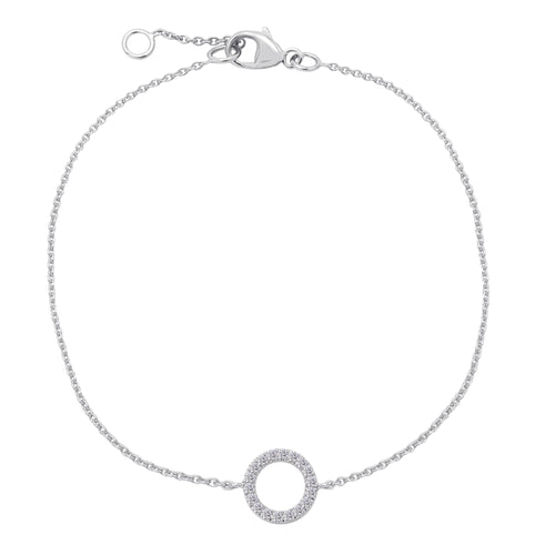 0,09 ct Diamant Brillant Armband Rundankerkette aus 585er Weißgold 19 cm Ø 1,4 mm von ONE ELEMENT – Bild 2