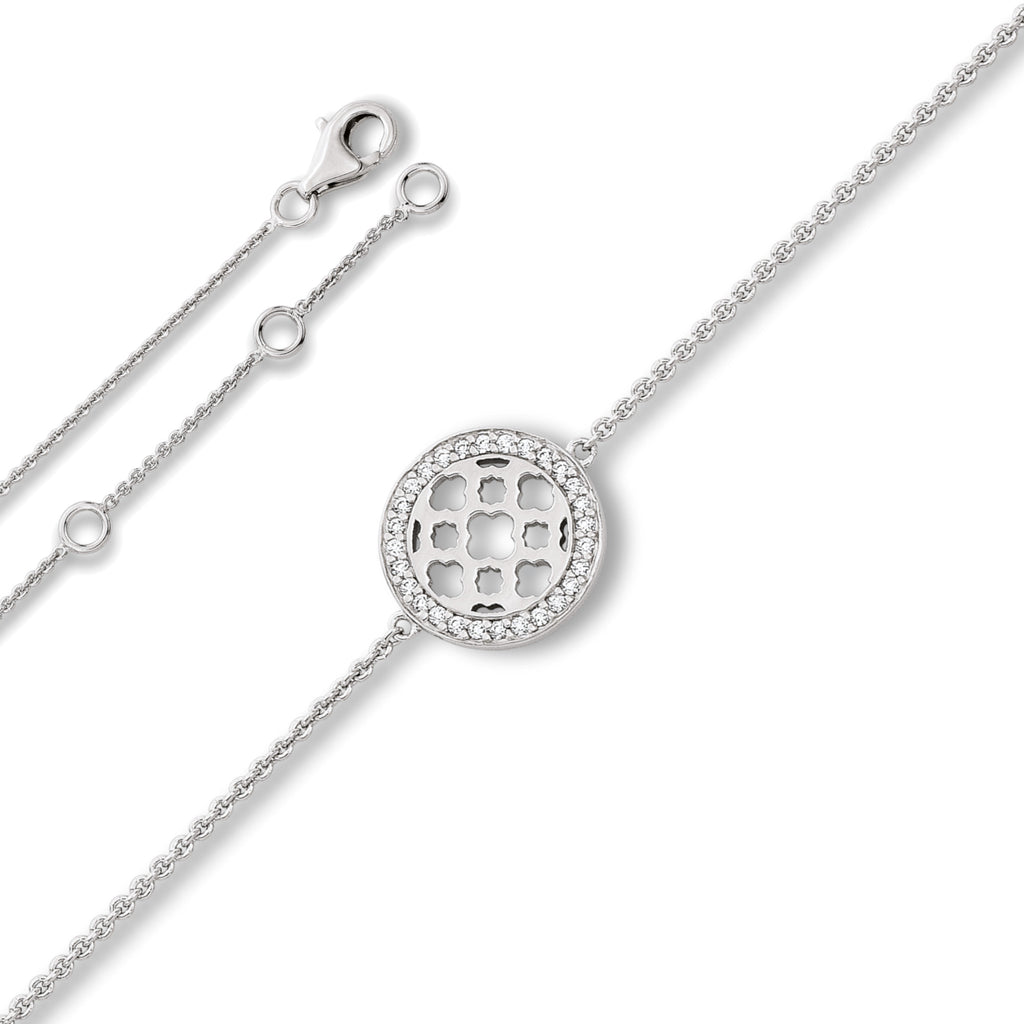 Zirkonia Symbol Armband aus 925er Silber 18 cm von ONE ELEMENT – Bild 1