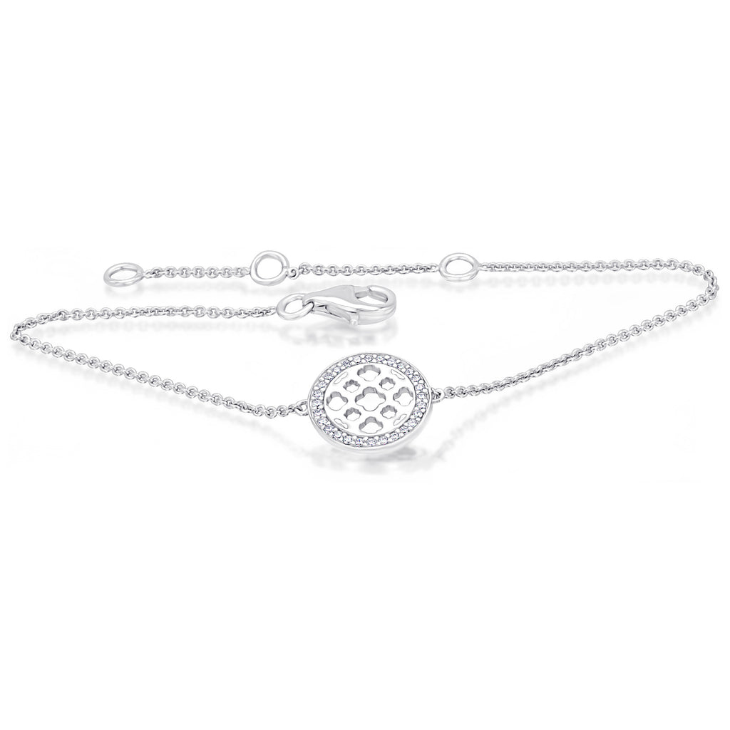 Zirkonia Symbol Armband aus 925er Silber 18 cm von ONE ELEMENT – Bild 2