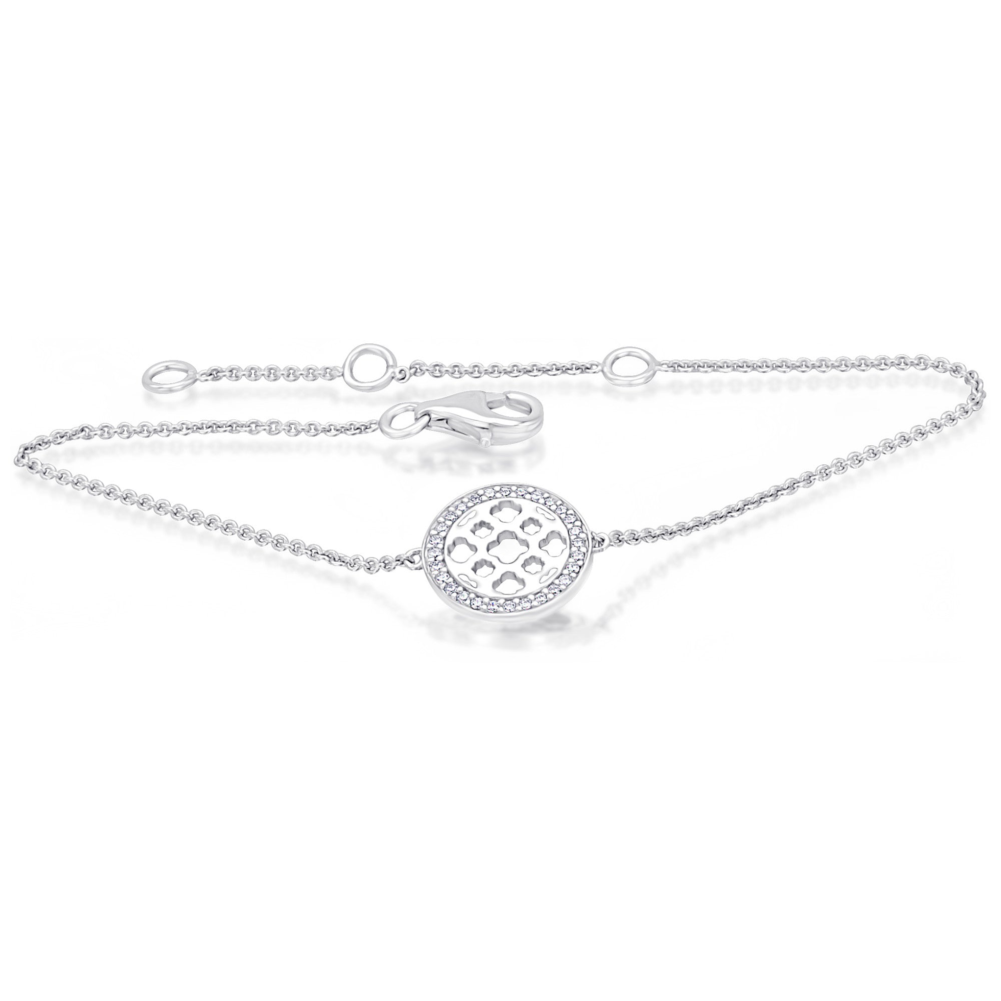 Zirkonia Symbol Armband aus 925er Silber 18 cm von ONE ELEMENT – Bild 2