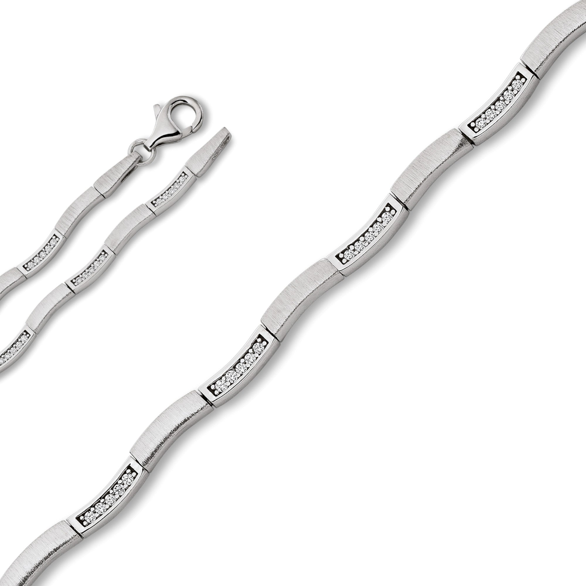 Zirkonia Armband aus 925er Silber 19 cm von ONE ELEMENT – Bild 1
