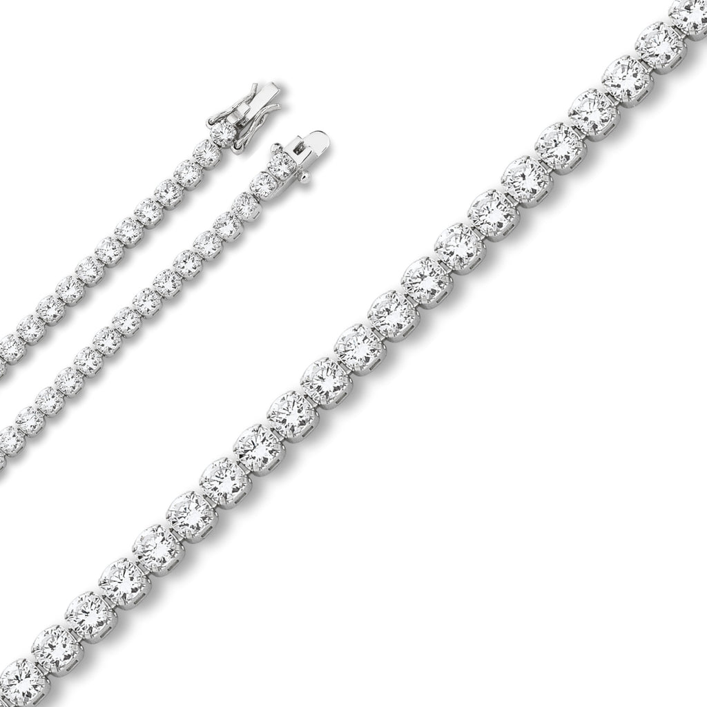 Zirkonia Armband aus 925er Silber 17 cm Ø 3 mm von ONE ELEMENT – Bild 1