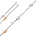 Zirkonia Feder & Blume Armband aus 925er Silber 19 cm von ONE ELEMENT – Bild 1
