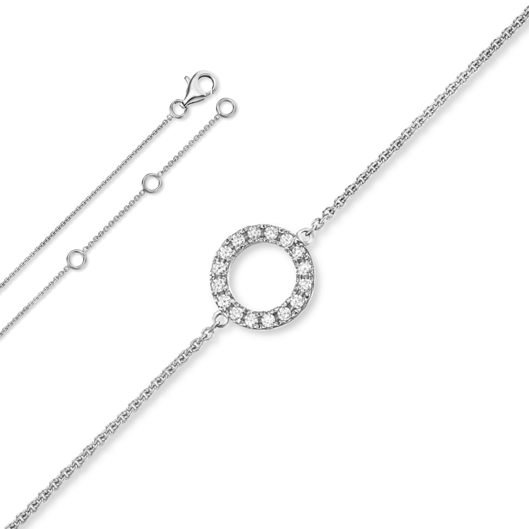 Zirkonia Kreis Armband aus 925er Silber 18 cm von ONE ELEMENT – Bild 1