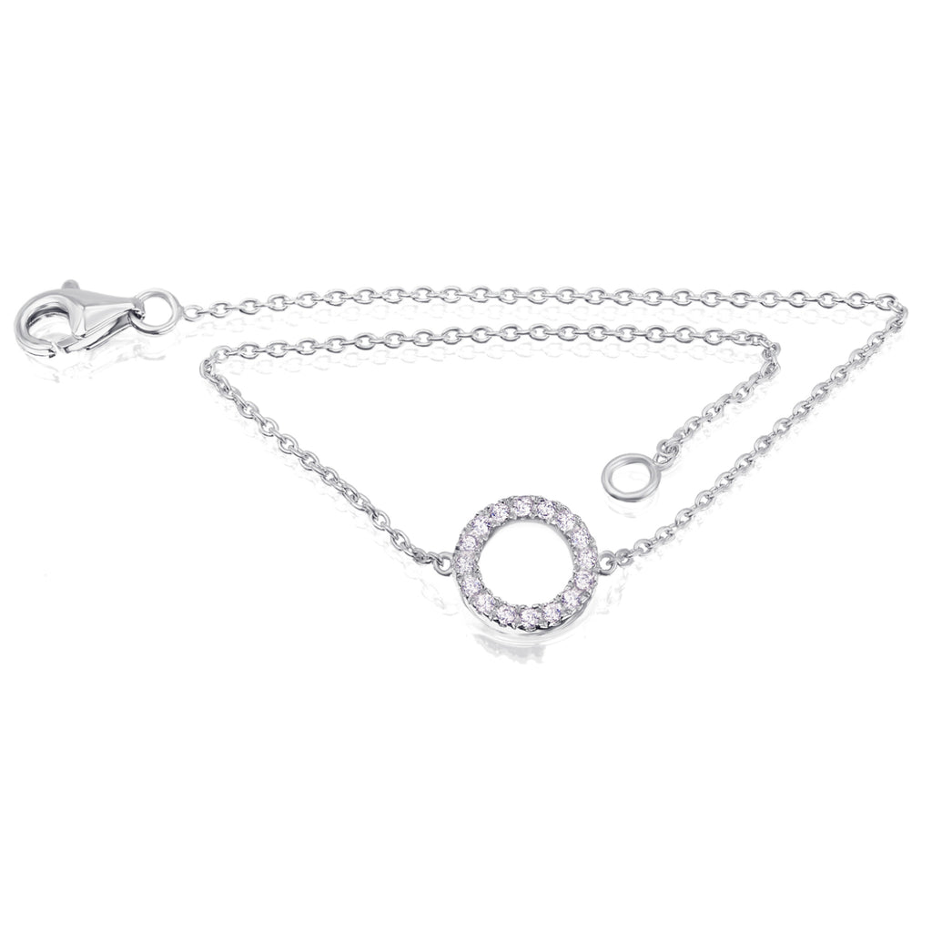 Zirkonia Kreis Armband aus 925er Silber 18 cm von ONE ELEMENT – Bild 2