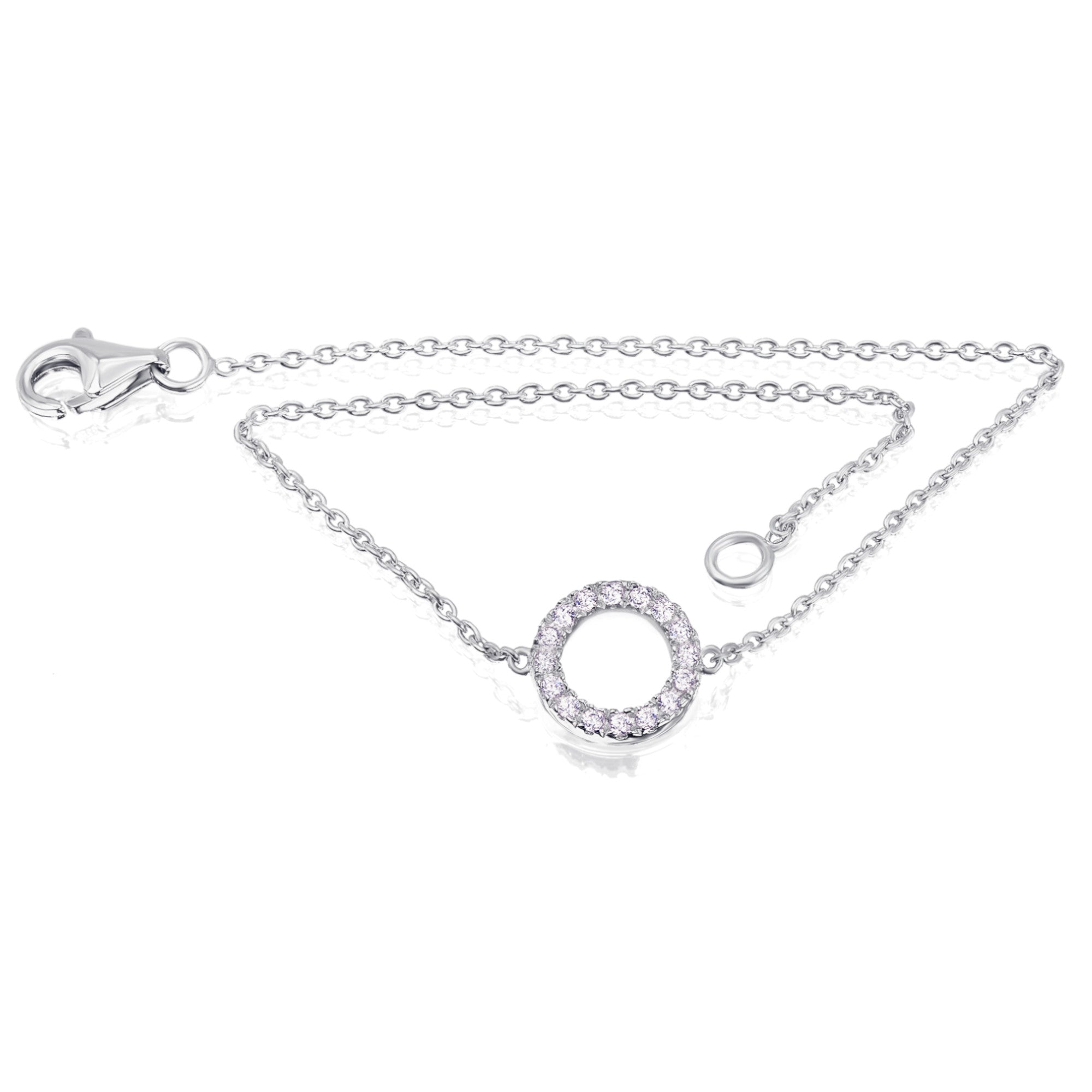 Zirkonia Kreis Armband aus 925er Silber 18 cm von ONE ELEMENT – Bild 2
