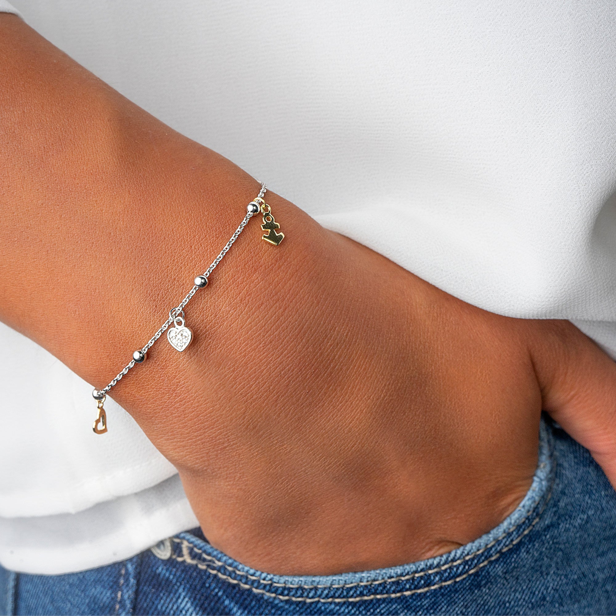 Zirkonia Armband aus 925er Silber 19 cm von ONE ELEMENT – Bild 2