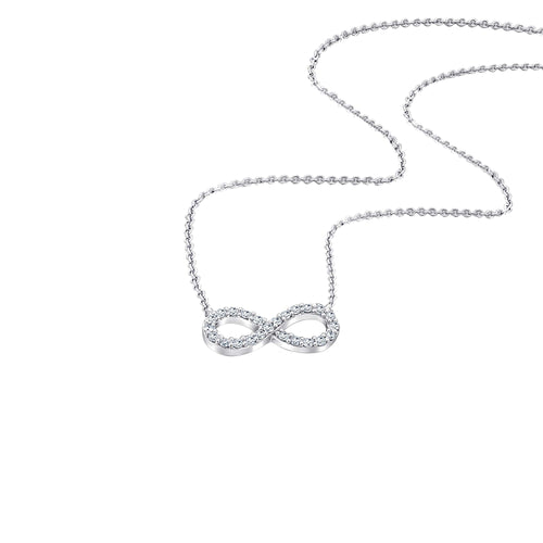 0,10 ct Diamant Brillant Halskette Rundankerkette aus 585er Weißgold 45 cm von ONE ELEMENT – Bild 1