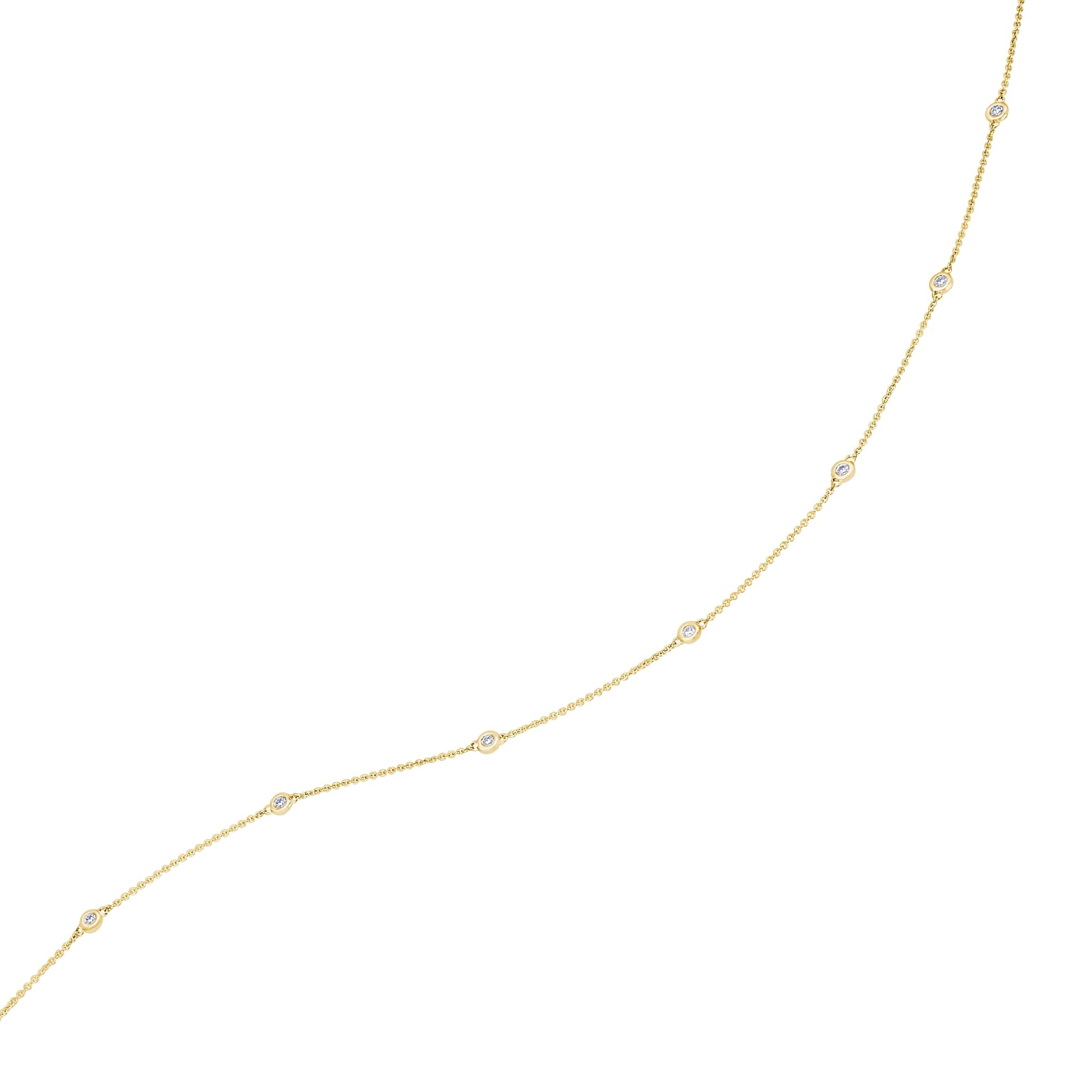 Collier aus 585er Gelbgold mit Brillantbesatz, 0,25 ct, 45 cm von ONE ELEMENT