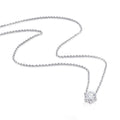 0.2 ct Diamant Brillant Halskette Rundankerkette aus 750er Weißgold 45 cm Ø 0,8 mm von ONE ELEMENT – Bild 1