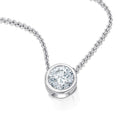0.2 ct Diamant Brillant Zarge Halskette aus 750er Weißgold 45 cm Ø 5,45 mm von ONE ELEMENT – Bild 1