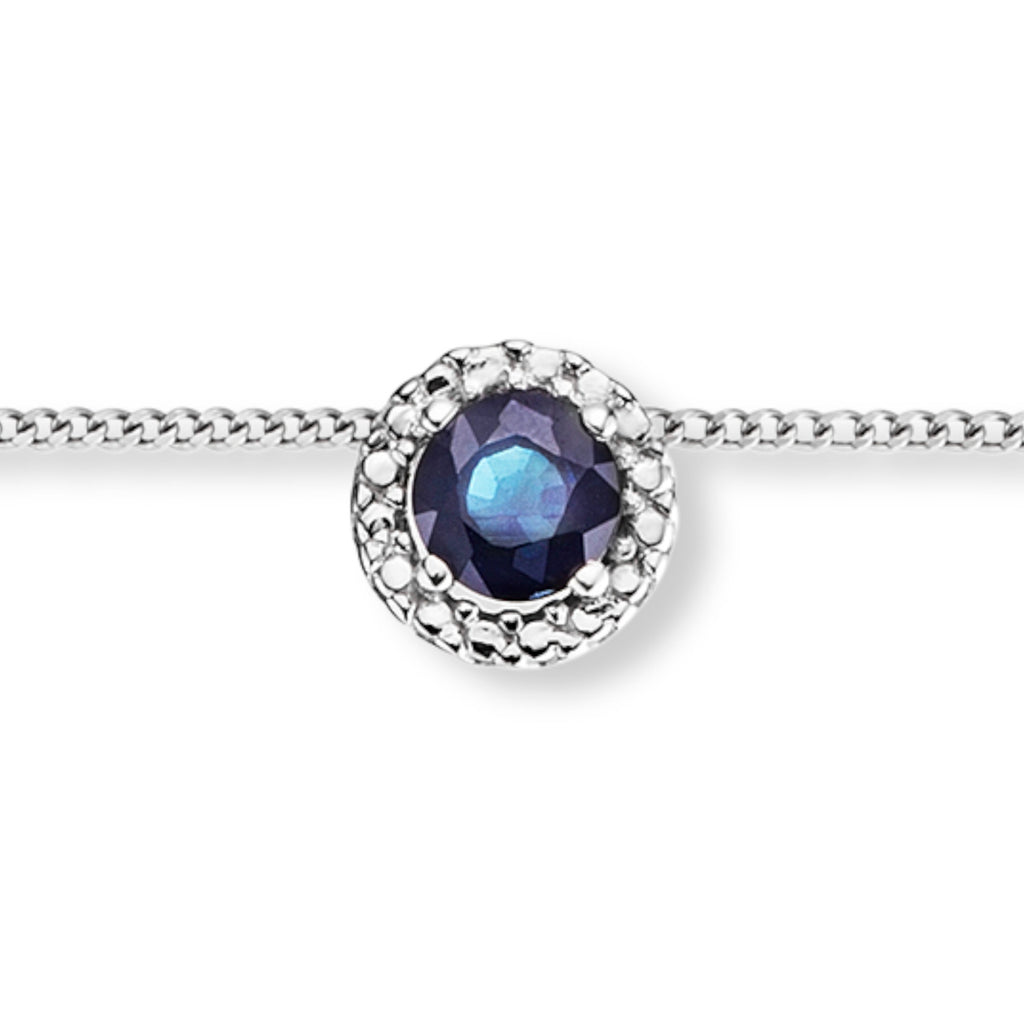 Safir Halskette aus 333er Weißgold 45 cm Ø 6,2 mm von ONE ELEMENT – Bild 1