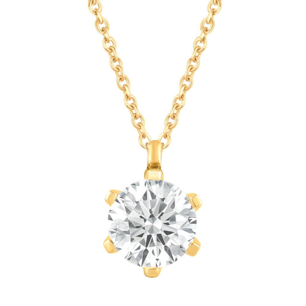 Collier Halskette aus 585 Gold mit 1 Lab Grown Diamant 0,5 ct 45 cm von ONE ELEMENT – Bild 1