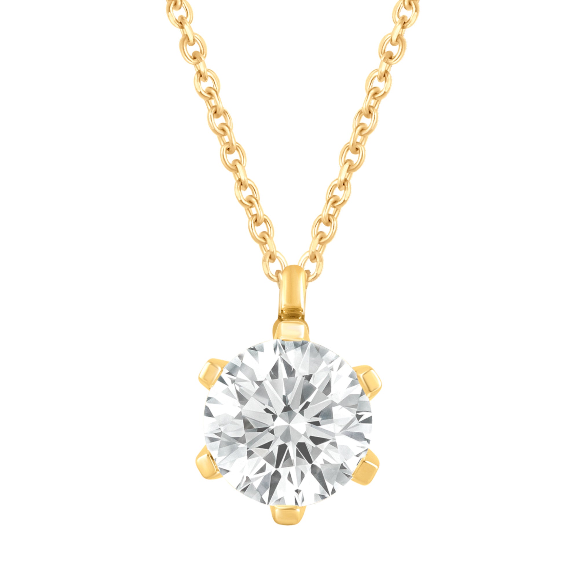 Collier Halskette aus 585 Gold mit 1 Lab Grown Diamant 0,5 ct 45 cm von ONE ELEMENT – Bild 1