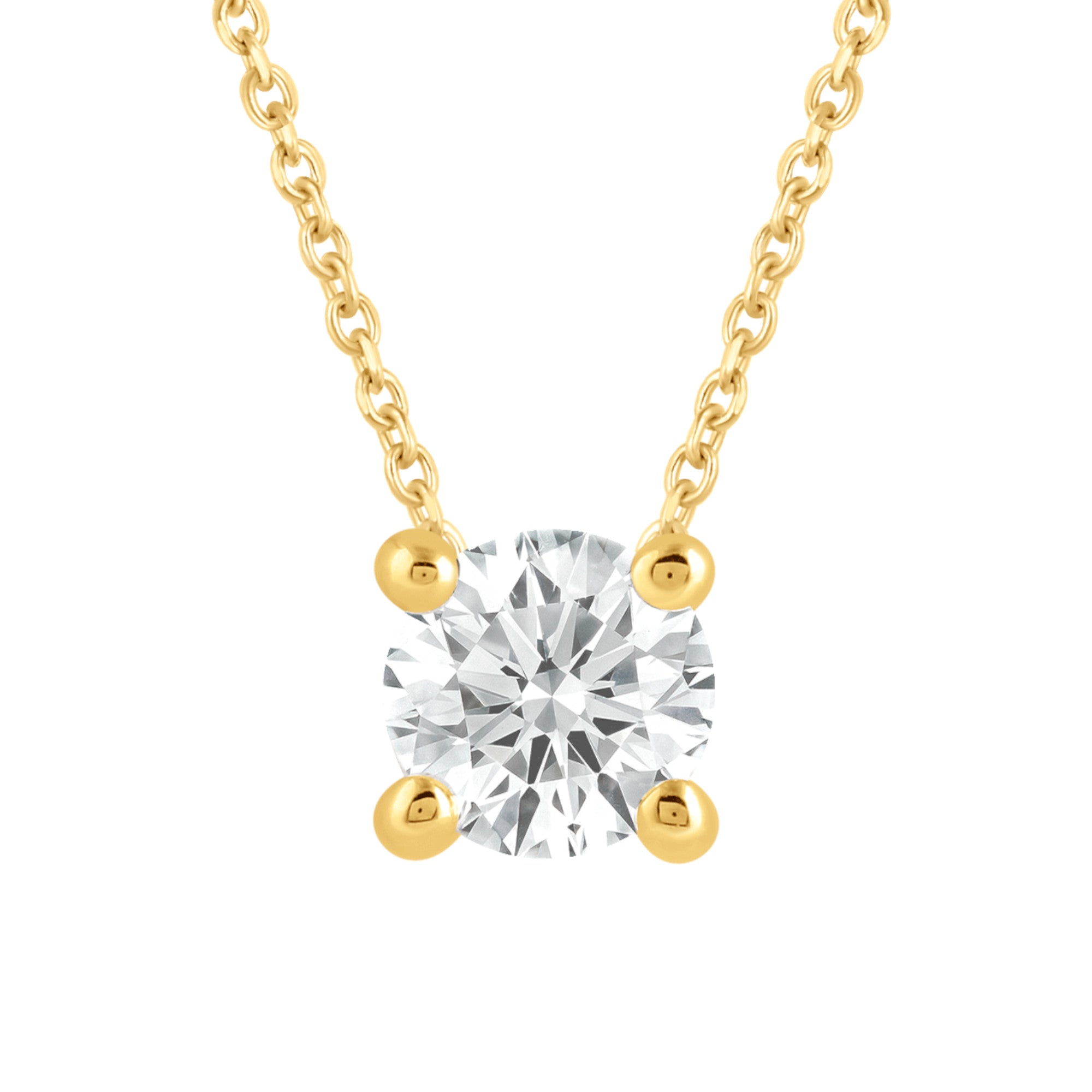 Collier Halskette aus 585 Gold mit 1 Lab Grown Diamant 0,25 ct 45 cm von ONE ELEMENT – Bild 1
