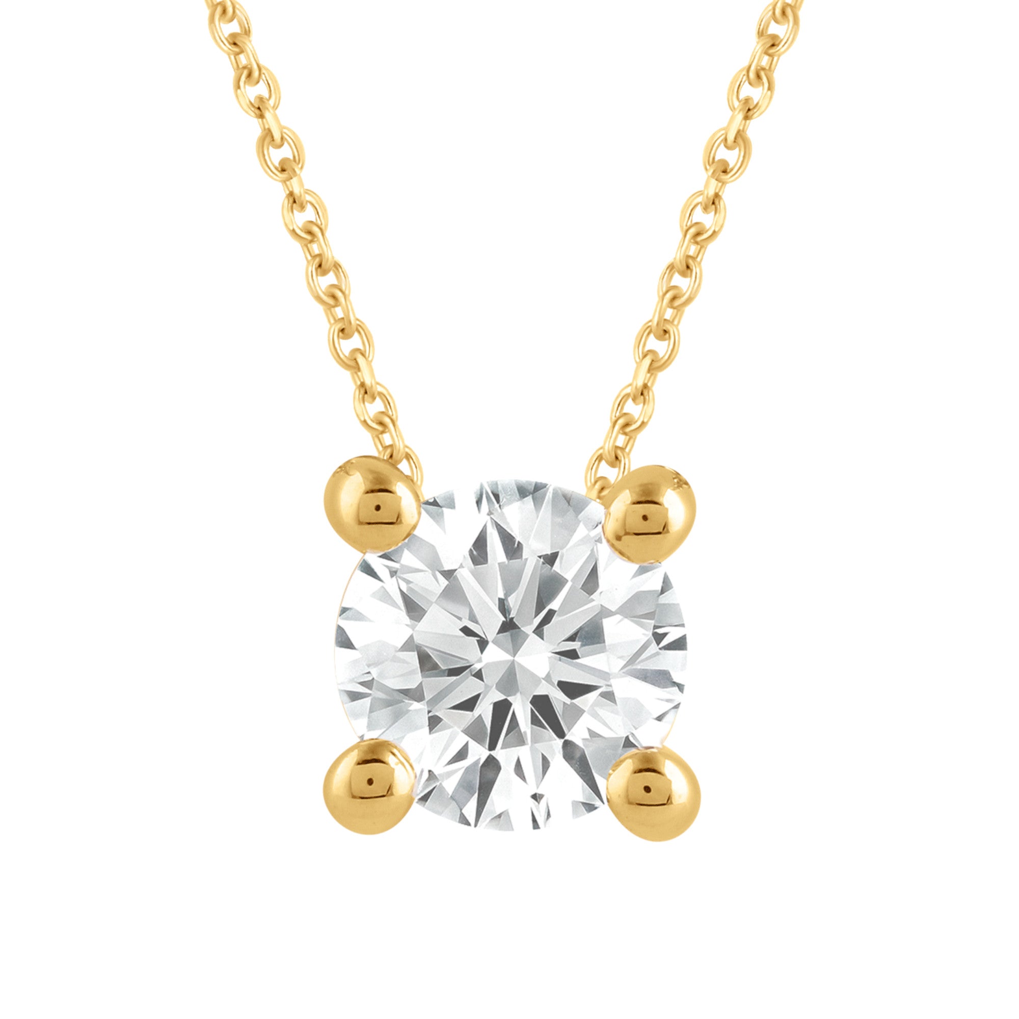 Collier Halskette aus 585 Gold mit 1 Lab Grown Diamant 0,5 ct 45 cm von ONE ELEMENT – Bild 1